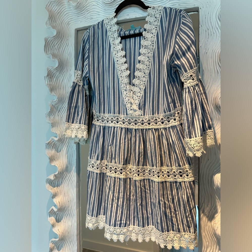 Melissa Odabash Swim Coverup Dress | Color: Blue & White | Size: XS